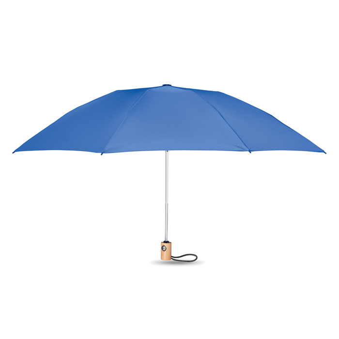 Parapluie réversible rPET publicitaire 23'' LEEDS Bleu royal